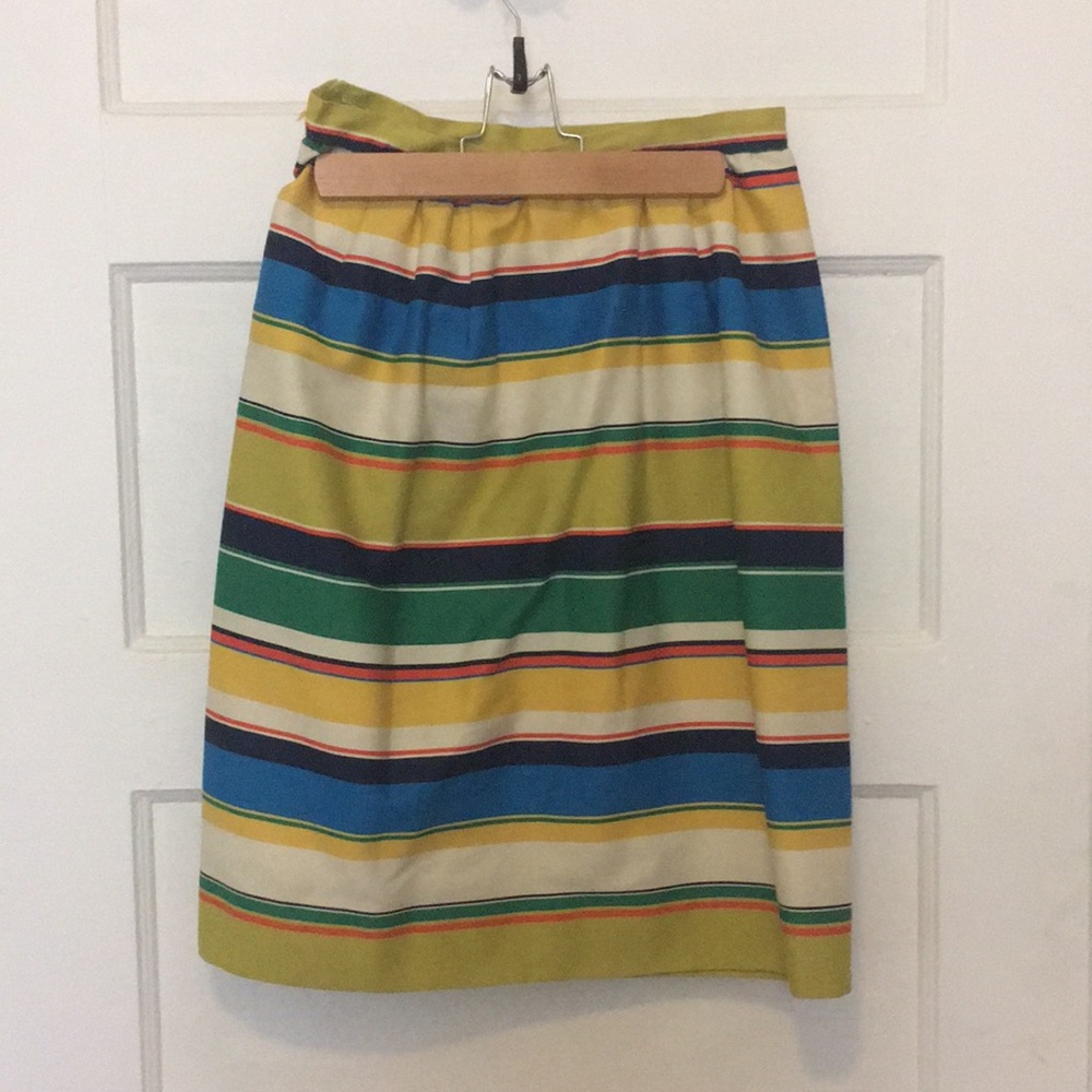 VINTAGE hight waisted colorful stripe skirt